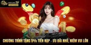 Tặng 5% tiền nạp