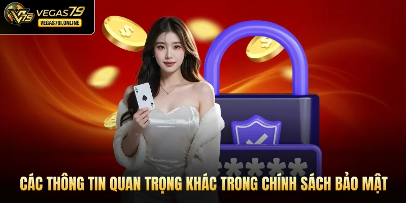 Các thông tin quan trọng khác trong chính sách bảo mật Vegas79